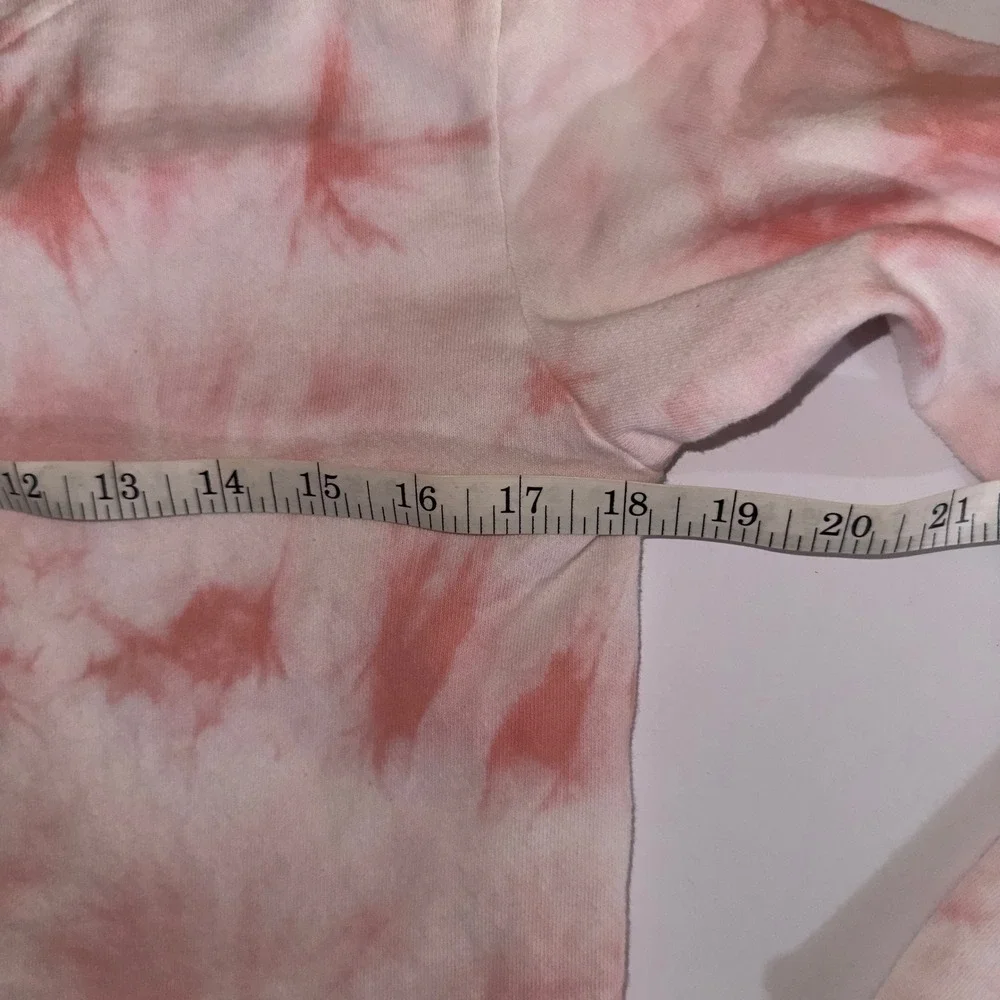 Justice Active Pink Tie Dye Glitter Justice Spell‎ Out Hoodie Size 12/14 *FLAWS*